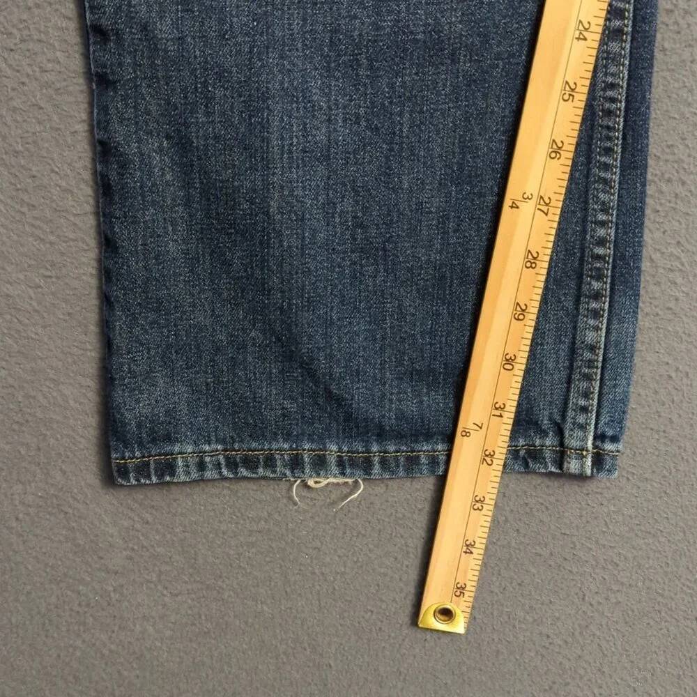 Levi's Jeans Men's 36x32 Blue 527 Slim Fit Boot Cut Denim Uneven Hems